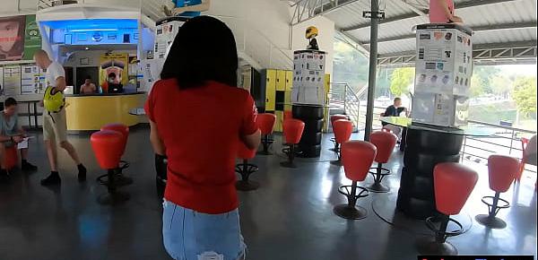  Sex with big tits amateur Asian teen after go karting